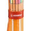 ESTUCHE 30 ROTULADORES PUNTA FINA 0.4MM. POINT 88 COLORES NEON STABILO 8830-2