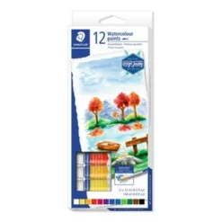 ESTUCHE DE CARTON CON 12 TUBOS DE ACUARELAS. COLORES SURTIDOS STAEDTLER 8880 C12