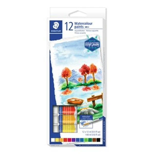 ESTUCHE DE CARTON CON 12 TUBOS DE ACUARELAS. COLORES SURTIDOS STAEDTLER 8880 C12 1 ESTUCHE DE CARTON CON 12 TUBOS DE ACUARELAS. COLORES SURTIDOS STAEDTLER 8880 C12
