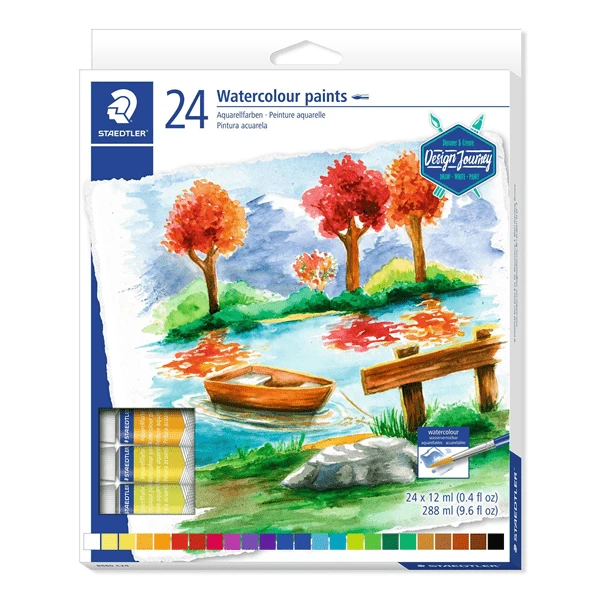 ESTUCHE DE CARTON CON 24 TUBOS DE ACUARELAS. COLORES SURTIDOS STAEDTLER 8880 C24 1 ESTUCHE DE CARTON CON 24 TUBOS DE ACUARELAS. COLORES SURTIDOS STAEDTLER 8880 C24