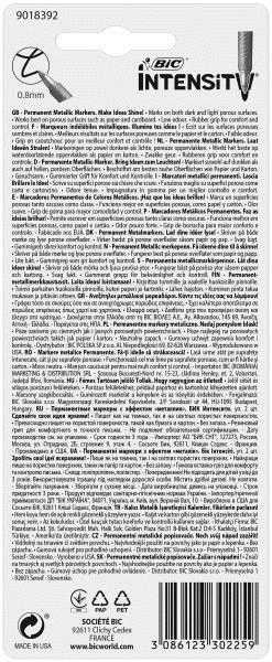 BLISTER 2 MARCARDORES PERMANENTE ORO PLATA BIC 900340