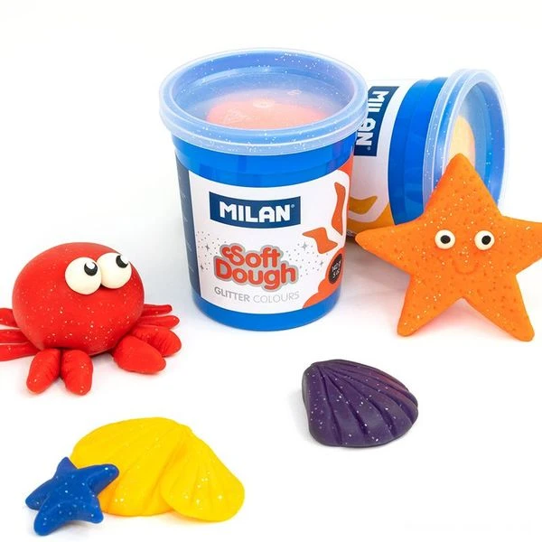 CAJA 5 FRASCOS 142GR GLITTER SOFT DOUGH NUEVO MILAN 913505G 6 CAJA 5 FRASCOS 142GR GLITTER SOFT DOUGH NUEVO MILAN 913505G - Imagen 6