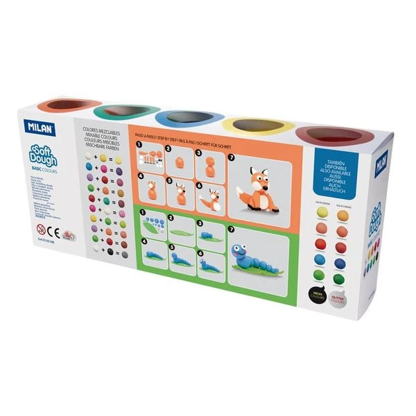 CAJA 10 FRASCOS 85GR BASICO SOFT DOUGH NUEVO MILAN 913510B 3 CAJA 10 FRASCOS 85GR BASICO SOFT DOUGH NUEVO MILAN 913510B - Imagen 3