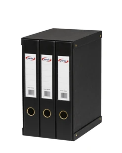 MODULO COMPACTO NEGRO INDEFORMABLE 3 CARPETAS 2 ANILLAS 40MM PARDO 924301