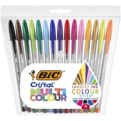 BOLSA 15 UNIDADES BOLIGRAFOS MULTICOLOR 1.6 MM BIC 964899