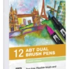 ESTUCHE 12 ROTULADORES DOBLE PUNTA PINCEL COLORES PASTEL TOMBOW ABT-12P-2