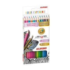 ESTUCHE 12 LAPICES DE COLORES PREMIUM COLORES PASTEL Y METALICOS ALPINO AL000246