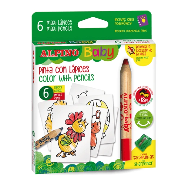 ESTUCHE 6 LAPICES BABY-LA GRANJA ALPINO AL002006 1 ESTUCHE 6 LAPICES BABY-LA GRANJA ALPINO AL002006