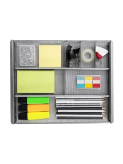 BANDEJA ORGANIZADOR REJILLA MESH GRIS 7 COMPARTIMENTOS 29X345X240 MM ARCHIVO 2000 ALMESHORG GS