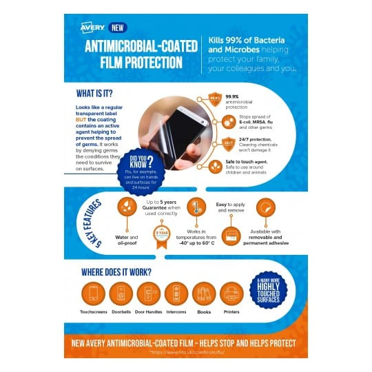 CAJA DE 10 HOJAS 68 ETIQUETAS X HOJA ADHESIVAS ANTIBACTERIANAS Y ANTIMICROBIANAS POLIESTER TRANSPARENTE CUADRADAS MIXTAS. 3X3MM. 2X2MM. 2X1.5MM.AVERY AM00SA4 5 CAJA DE 10 HOJAS 68 ETIQUETAS X HOJA ADHESIVAS ANTIBACTERIANAS Y ANTIMICROBIANAS POLIESTER TRANSPARENTE CUADRADAS MIXTAS. 3X3MM. 2X2MM. 2X1.5MM.AVERY AM00SA4 - Imagen 5