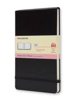 ALBUM DE ACUARELA NEGRO L 13X21CM MOLESKINE ARTMM804