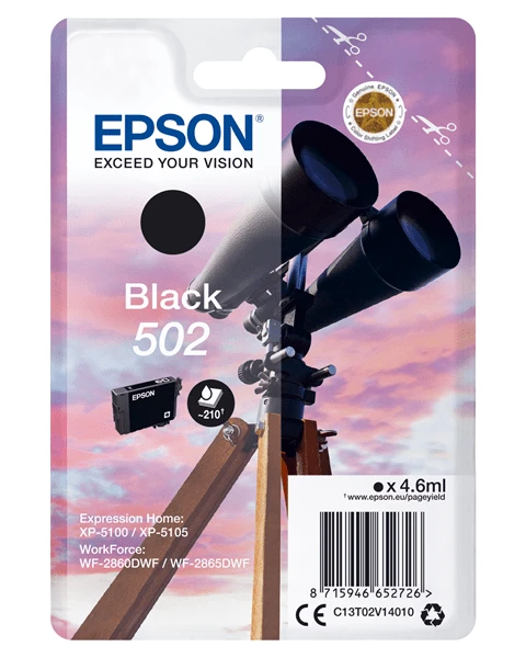 BINOCULARS SINGLEPACK BLACK 502 INK 4.6 ML CARTRID GE 1 BINOCULARS SINGLEPACK BLACK 502 INK 4.6 ML CARTRID GE