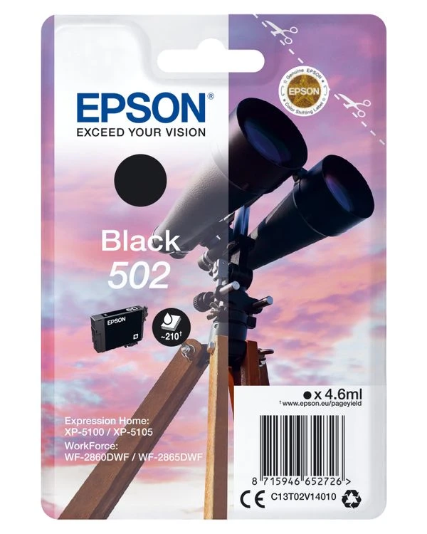 BINOCULARS SINGLEPACK BLACK 502 INK 4.6 ML CARTRID GE 2 BINOCULARS SINGLEPACK BLACK 502 INK 4.6 ML CARTRID GE - Imagen 2