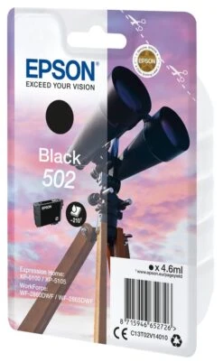 BINOCULARS SINGLEPACK BLACK 502 INK 4.6 ML CARTRID GE 6 BINOCULARS SINGLEPACK BLACK 502 INK 4.6 ML CARTRID GE -tienda EPSON C13T02V14010 pic 2