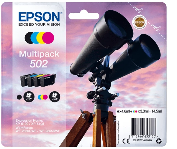BINOCULARS MULTIPACK 4-COLOURS 502 INK BLACK 4.6ML-CMY 3.3 ML 1 BINOCULARS MULTIPACK 4-COLOURS 502 INK BLACK 4.6ML-CMY 3.3 ML
