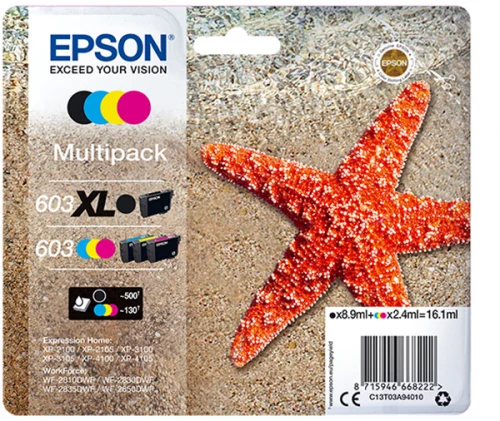 TINTA EPSON 603XL 603 PACK DE 4 2 TINTA EPSON 603XL 603 PACK DE 4 - Imagen 2
