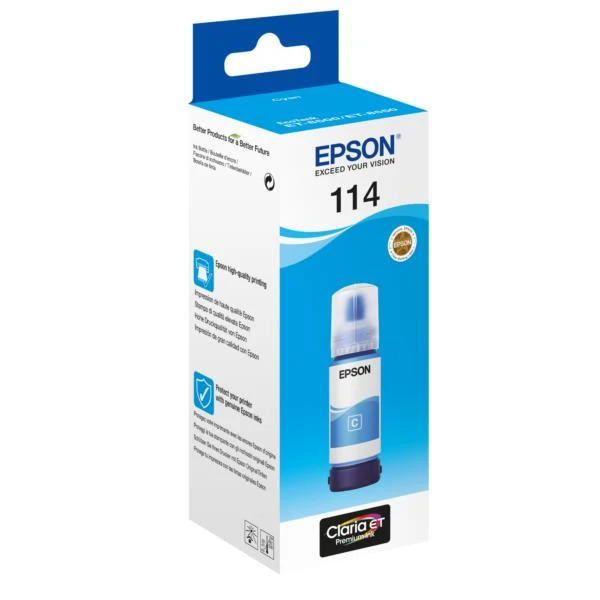 EPSON BOTELLA TINTA ECOTANK 114 CYAN 3 EPSON BOTELLA TINTA ECOTANK 114 CYAN - Imagen 3