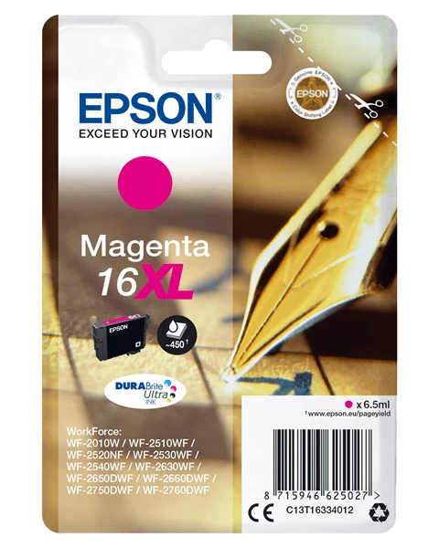 CARTUCHO EPSON MAGENTA 16XL T1633 C13T16334012 1 CARTUCHO EPSON MAGENTA 16XL T1633 C13T16334012