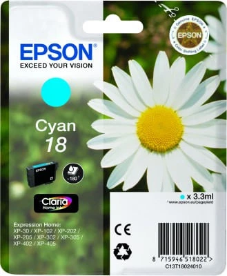 CARTUCHO EPSON CYAN XP-102 205 305 405 C13T18024010 3 CARTUCHO EPSON CYAN XP-102 205 305 405 C13T18024010 - Imagen 3