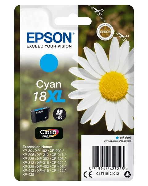 CARTUCHO EPSON CYAN XL XP-102 205 305 405 C13T18124012 1 CARTUCHO EPSON CYAN XL XP-102 205 305 405 C13T18124012