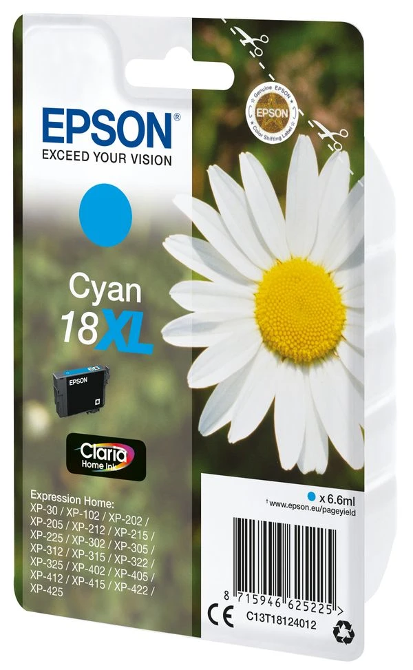 CARTUCHO EPSON CYAN XL XP-102 205 305 405 C13T18124012 3 CARTUCHO EPSON CYAN XL XP-102 205 305 405 C13T18124012 - Imagen 3