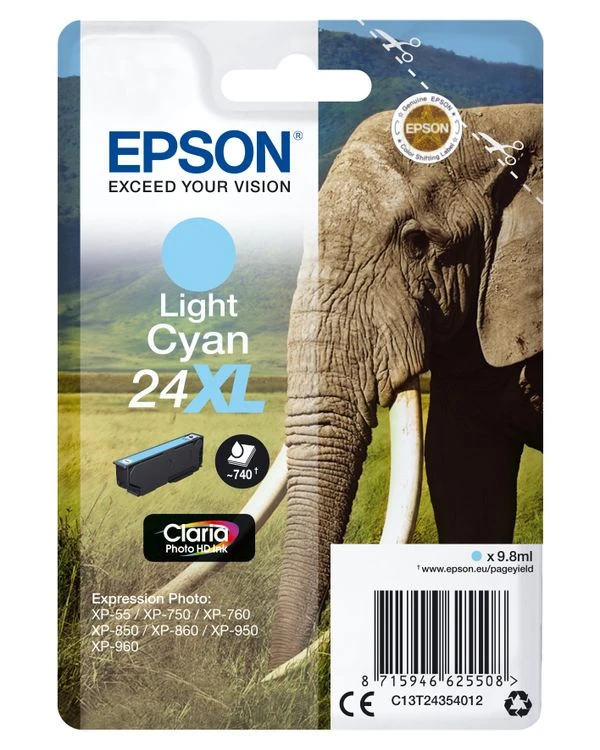 TINTA EPSON C13T243540 24XL CIAN CLARO 2 TINTA EPSON C13T243540 24XL CIAN CLARO - Imagen 2