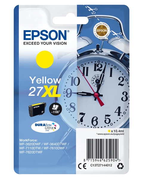 CARTUCHO EPSON AMARILLO 27XL C13T27144012 1 CARTUCHO EPSON AMARILLO 27XL C13T27144012