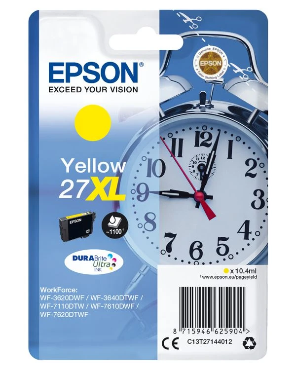 CARTUCHO EPSON AMARILLO 27XL C13T27144012 2 CARTUCHO EPSON AMARILLO 27XL C13T27144012 - Imagen 2