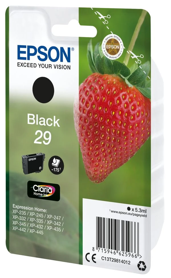 CARTUCHO EPSON BLACK XP-235 XP-332 XP-335 XP-432 XP-435 N 29 C13T29814012 3 CARTUCHO EPSON BLACK XP-235 XP-332 XP-335 XP-432 XP-435 N 29 C13T29814012 - Imagen 3