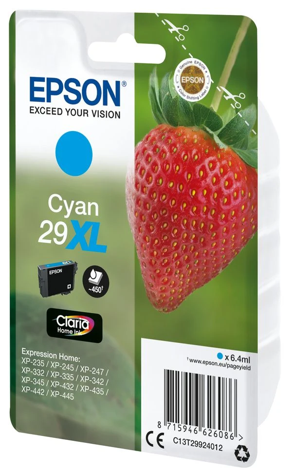 CARTUCHO EPSON CYAN XP-235 XP-332 XP-335 XP-432 XP-435 N29XL C13T29924012 3 CARTUCHO EPSON CYAN XP-235 XP-332 XP-335 XP-432 XP-435 N29XL C13T29924012 - Imagen 3