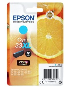 SGLPCK CYAN 33XL PREM.INK PREM.INK CYAN HIGH XL 8 SGLPCK CYAN 33XL PREM.INK PREM.INK CYAN HIGH XL -tienda EPSON C13T33624012 pic 3