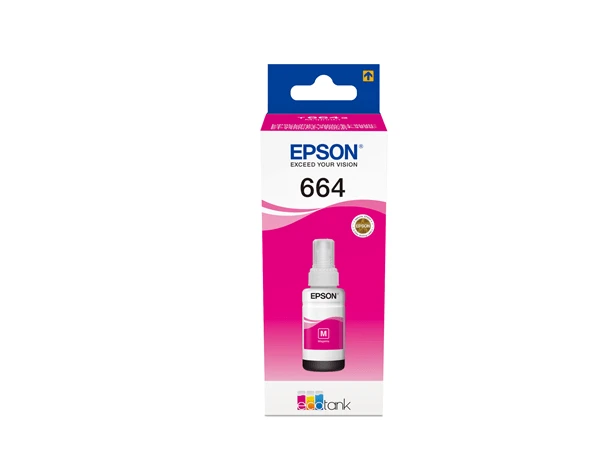 CARTUCHO EPSON MAGENTA T6643 ECOTANK BOTTLE 70ML C13T664340 1 CARTUCHO EPSON MAGENTA T6643 ECOTANK BOTTLE 70ML C13T664340