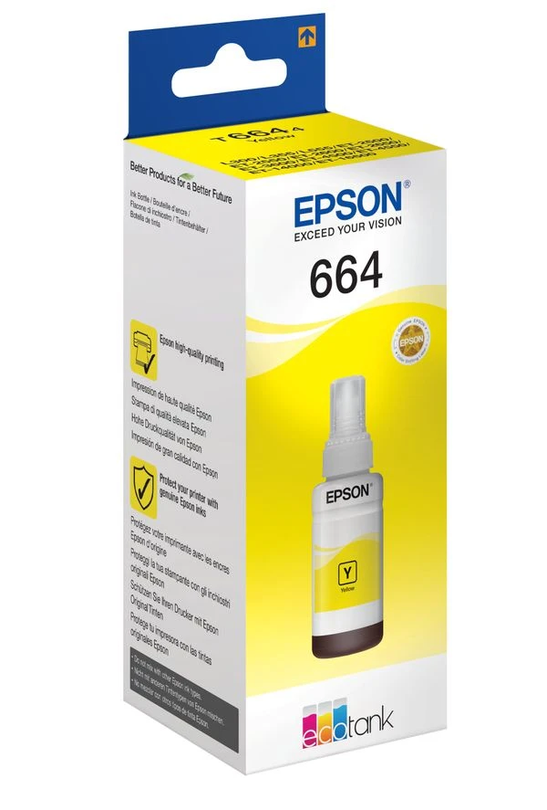 CARTUCHO EPSON AMARILLO T6644 BOTELLA 70ML 3 CARTUCHO EPSON AMARILLO T6644 BOTELLA 70ML - Imagen 3