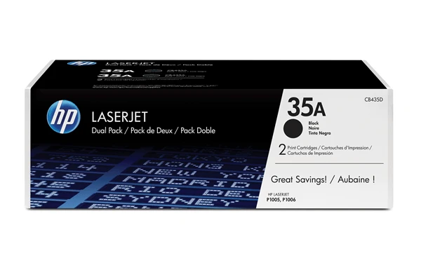 PACK 2 TONERS HP NEGRE 35A CB435AD 1 PACK 2 TONERS HP NEGRE 35A CB435AD
