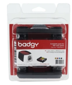 PACK 100 TARJETAS CONSUMIBLES DE IMPRESION COLOR PARA 100 IMPRESIONES BADGY CBGP0001C