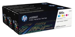 PACK TONER HP CYAN. MAGENTA Y AMARILLO 305A CF370AM