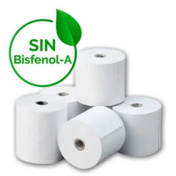 PACK DE 10 ROLLOS DE PALPEL TERMICO DE 57X55MM LIBRE DE BISFENOL A