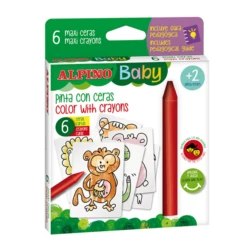 ESTUCHE 6 CERAS BABY-LA JUNGLA ALPINO DA002006