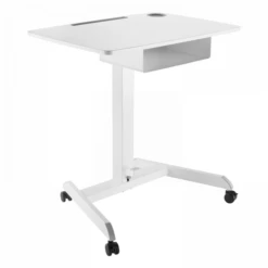 HT ADJUST SITSTAND STUDENT DESK 80X56X75CM GAS SPRING DRAW ER