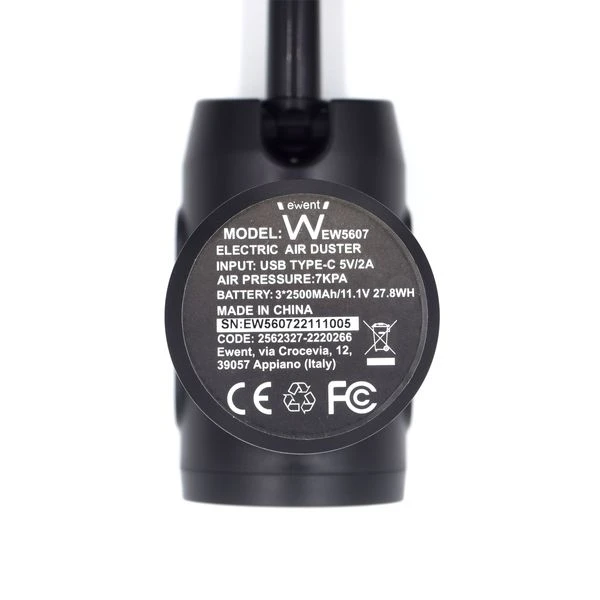 SOPLADOR EWENT DE AIRE ELECTRICO 60W 6000RPM RECARGABLE 7 SOPLADOR EWENT DE AIRE ELECTRICO 60W 6000RPM RECARGABLE - Imagen 7