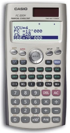 CALCULADORA FINANCIERA CASIO FC-200V-2