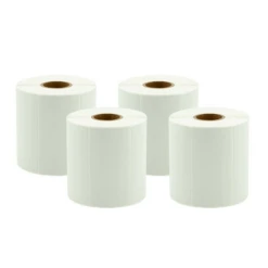 IGGUAL PACK 4 ROLLOS PAPEL 700 ETIQUETAS 74X37 MM
