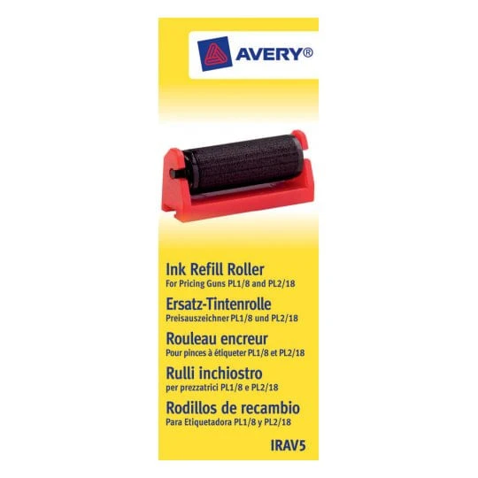PACK 5 RODILLOS DE TINTA PARA ETIQUETADORAS PL 1 8. PL 2 18 AVERY IRAV5 2 PACK 5 RODILLOS DE TINTA PARA ETIQUETADORAS PL 1 8. PL 2 18 AVERY IRAV5 - Imagen 2