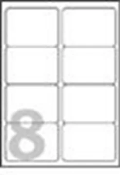 PAQUETE 25 HOJAS ETIQUETAS TRANSPARENTES QUICKPEEL-IMPRESORAS DE INYECCION DE TINTA-99.1X67.7 MM AVERY J8565-25