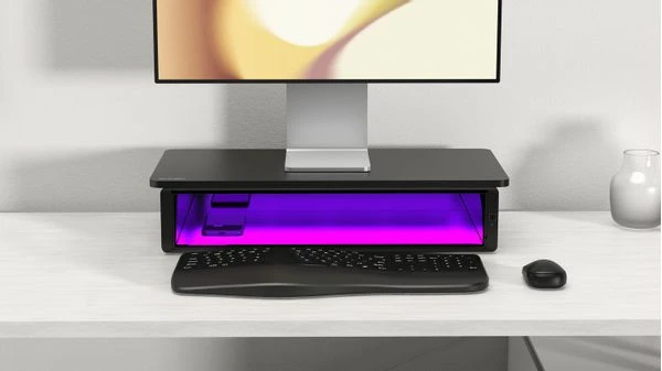 UVSTAND MONITOR STAND BLCK WITH UV DISINFEC COMPARTME NT 4 UVSTAND MONITOR STAND BLCK WITH UV DISINFEC COMPARTME NT - Imagen 4