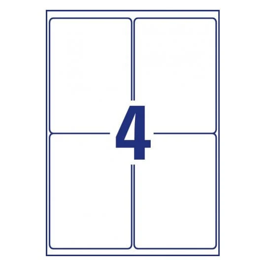 PAQUETE 8 HOJAS ETIQUETAS DE POLIESTER BLANCO PARA IMPRESORAS LASER 99.1X139 MM AVERY L4774-8 4 PAQUETE 8 HOJAS ETIQUETAS DE POLIESTER BLANCO PARA IMPRESORAS LASER 99.1X139 MM AVERY L4774-8 - Imagen 4