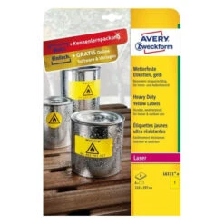 PAQUETE 8 HOJAS ETIQUETAS AMARILLAS DE POLIESTER-IMPRESORAS LASER-210 X 297 MM AVERY L6111-8 7 PAQUETE 8 HOJAS ETIQUETAS AMARILLAS DE POLIESTER-IMPRESORAS LASER-210 X 297 MM AVERY L6111-8 -tienda EPSON L6111 8 pic 2