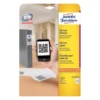 CAJA DE 25 HOJAS ETIQUETAS ADHESIVAS CUBRIENTE PARA CODIGO QR. 45X45MM AVERY L7121-25