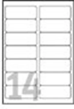 PAQUETE 25 HOJAS ETIQUETAS TRANSPARENTES QUICKPEEL-IMPRESORAS LASER-99.1X38.1 MM AVERY L7563-25