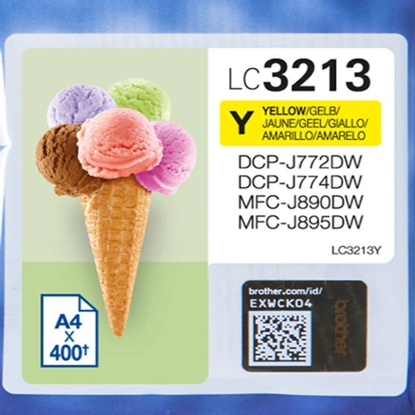 CARTUCHO BROTHER LC3213Y AMARILLO 3 CARTUCHO BROTHER LC3213Y AMARILLO - Imagen 3